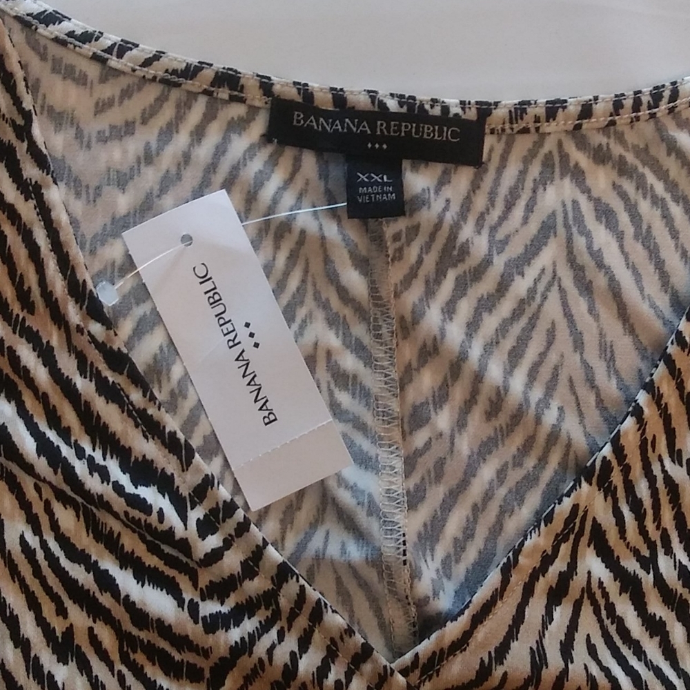 Banana Republic Sexy Tie- Knot Wrap Dress. Animal Print Sz: XXL - Picture 5 of 7